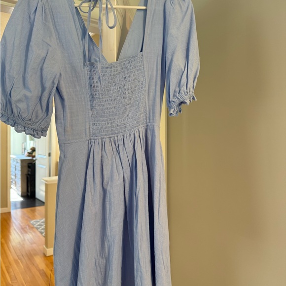 Lulu's Blue Smocked Ruffled Mini Sundress - Picture 2 of 5